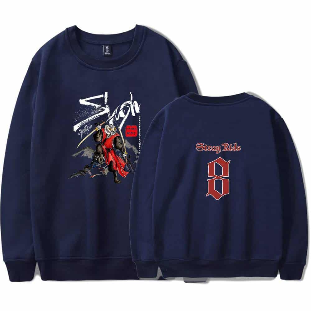 Anime-inspired streetwear sweatshirt featuring a ninja illustration and street kid graphic.