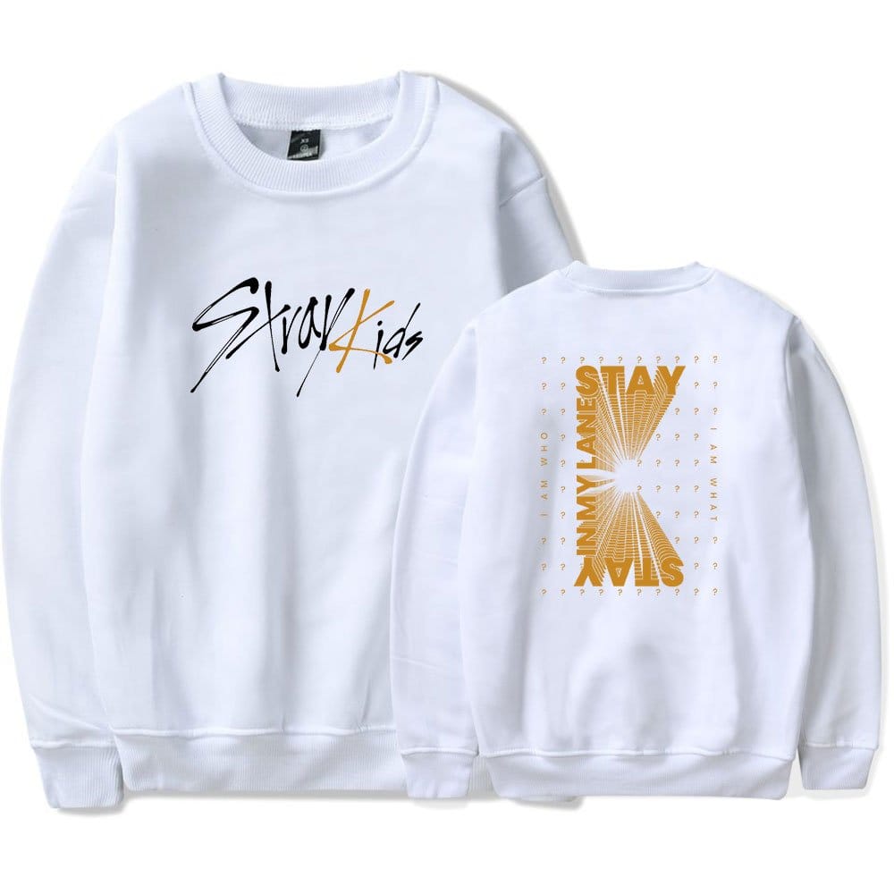Stylish Kpop merch sweatshirt with graphic print for fans of K-pop music.
